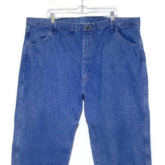 Rustler Blue Jeans Men's Size 46 x 32 Blue Denim Straight Fit - Picture 8 of 8